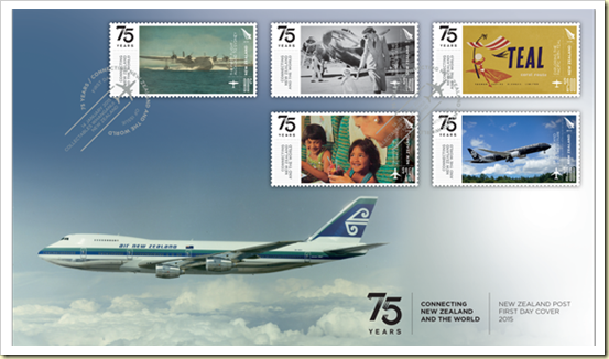Air NZ 75th anniversary first day cover